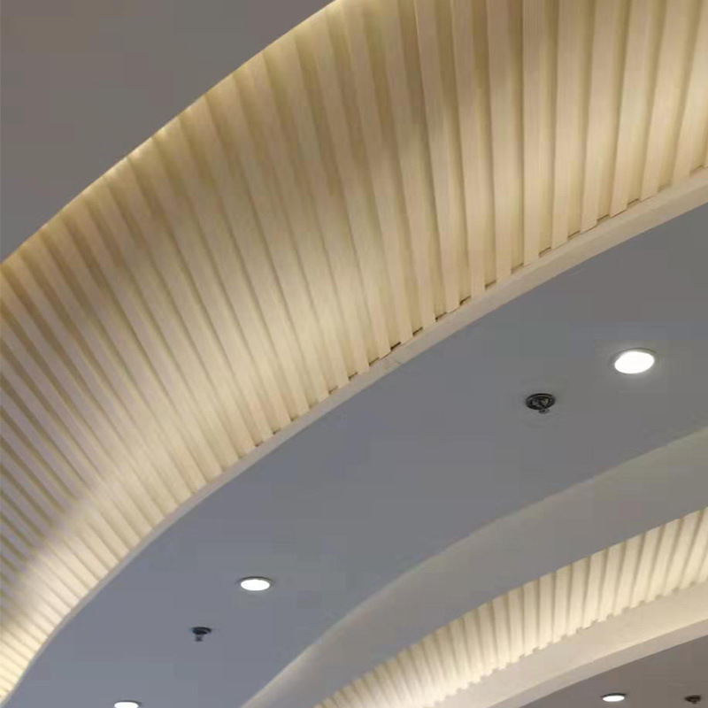 Ecological Wood Wall Panel 195 High Great Wall Ceiling Wall Decoration Buckle Grille Wpc Wood Plastic Grille Imitation Wood