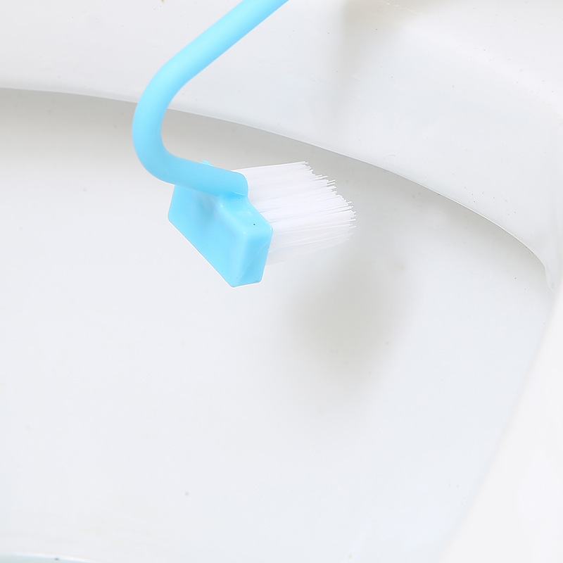 Toilet Toilet Brush Long Handle Brush Dead Angle Cleaning Brush V-shaped Plastic Toilet Toilet Toilet Inner Curved Brush