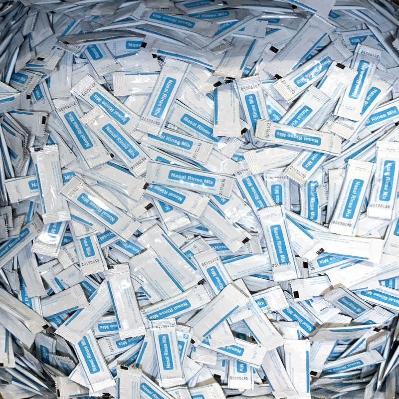 Соль для чистки, физиологический раствор для взрослых и детей, специальная соль для промывания носа 2.2/2.7/4.5г в отдельной упаковке на китайском и английском