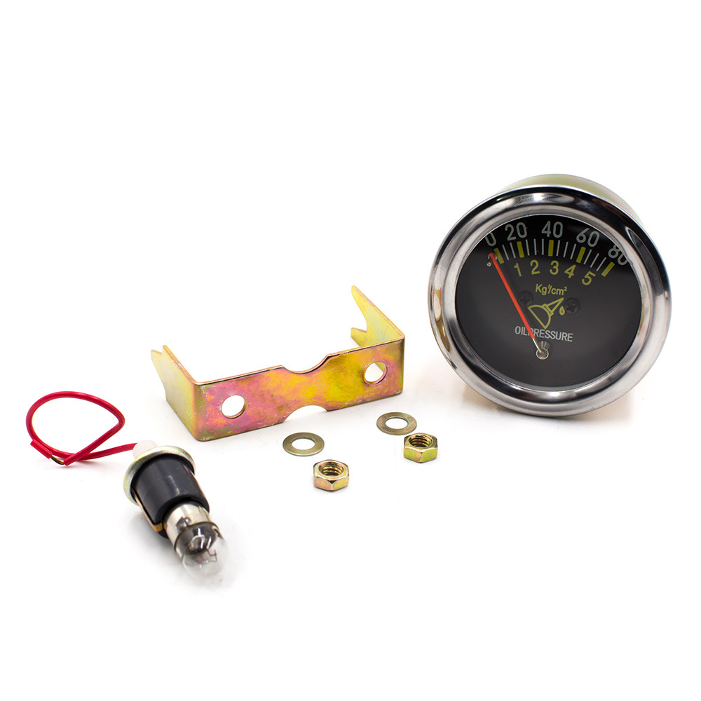 Cross-border hot selling car modified mechanical oil pressure gauge 52MM universal racing instrument metal body