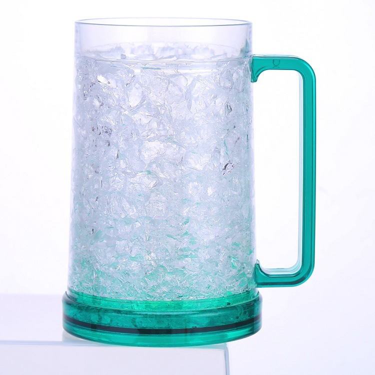 Factory Direct Sales Cup Double-layer Plastic Gel Ice Cup Summer Cold Drink Cup