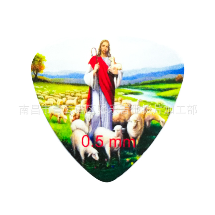 Wholesale high set musical instrument accessories guitar pick stainless steel nylon celluloid silk screen printing guitar pick