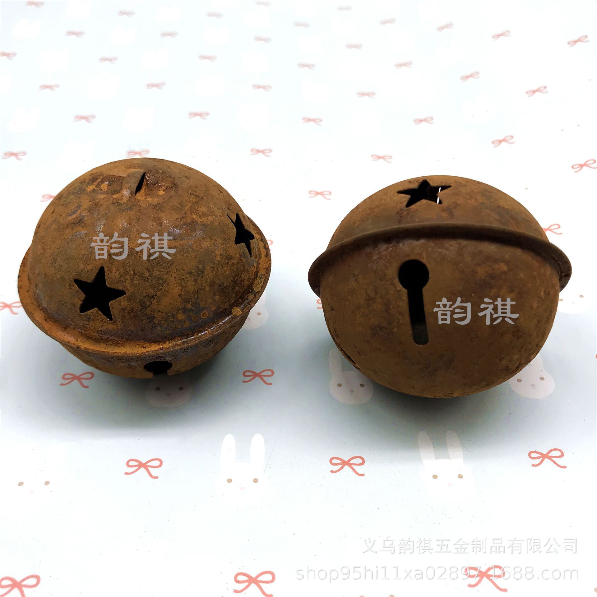 Rusty Bell, Old Rust Color Bell, Antique Rust Star Hole Bell, Christmas Decoration Pendant Source Manufacturer