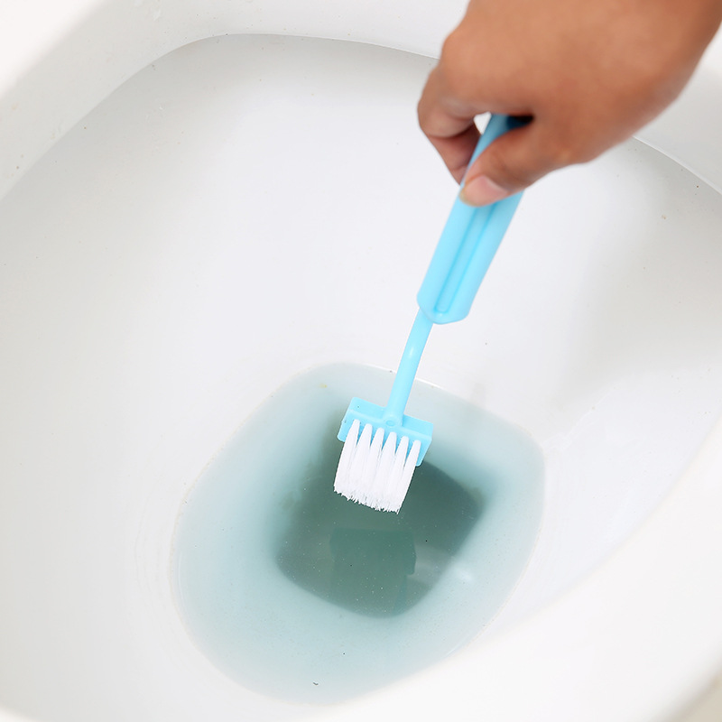 Toilet Toilet Brush Long Handle Brush Dead Angle Cleaning Brush V-shaped Plastic Toilet Toilet Toilet Inner Curved Brush