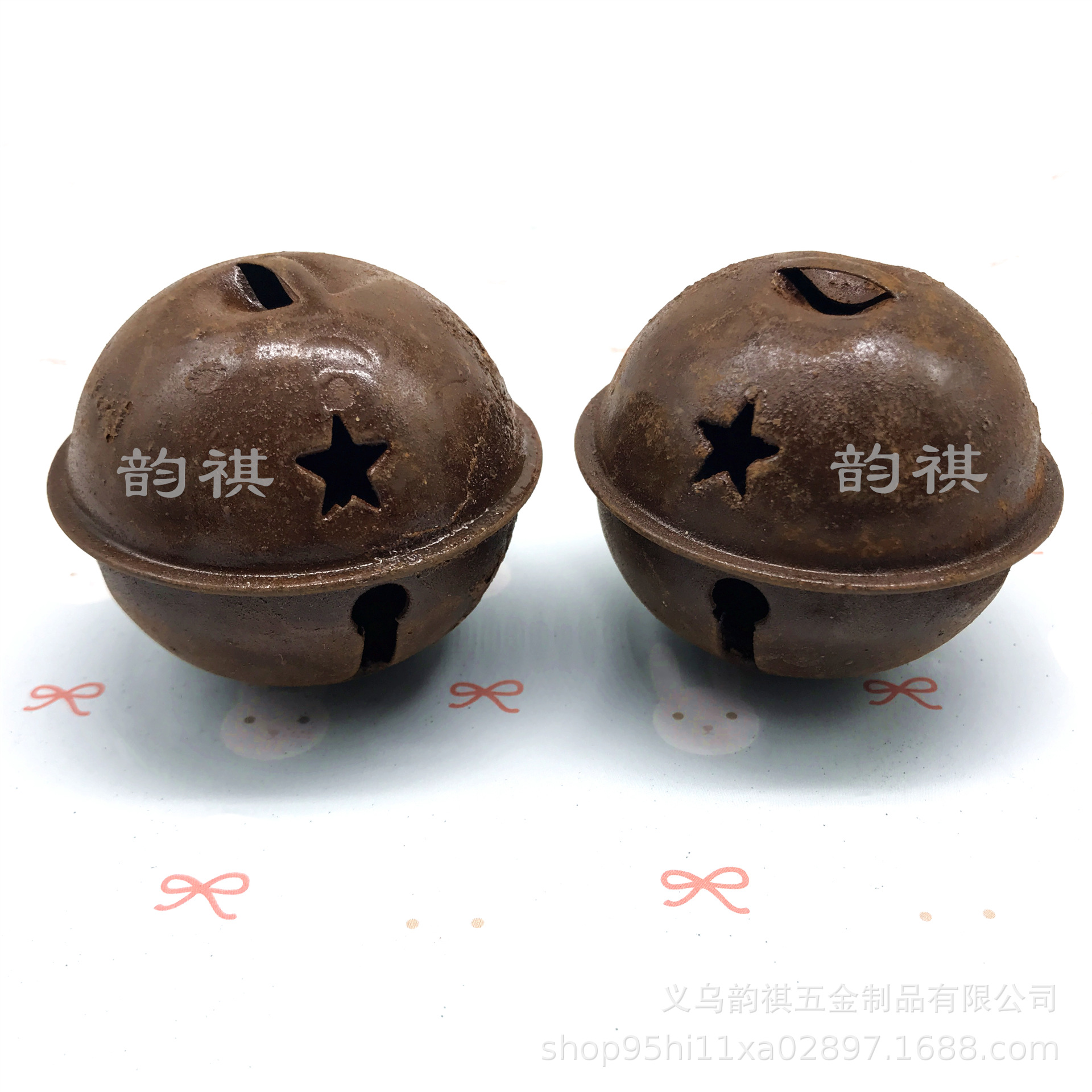 Rusty Bell, Old Rust Color Bell, Antique Rust Star Hole Bell, Christmas Decoration Pendant Source Manufacturer