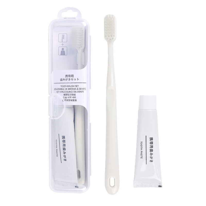High-end quality portable travel toothbrush toothpaste adult business trip travel Hotel Hotel Dental Hospital soft bristle toothbrush