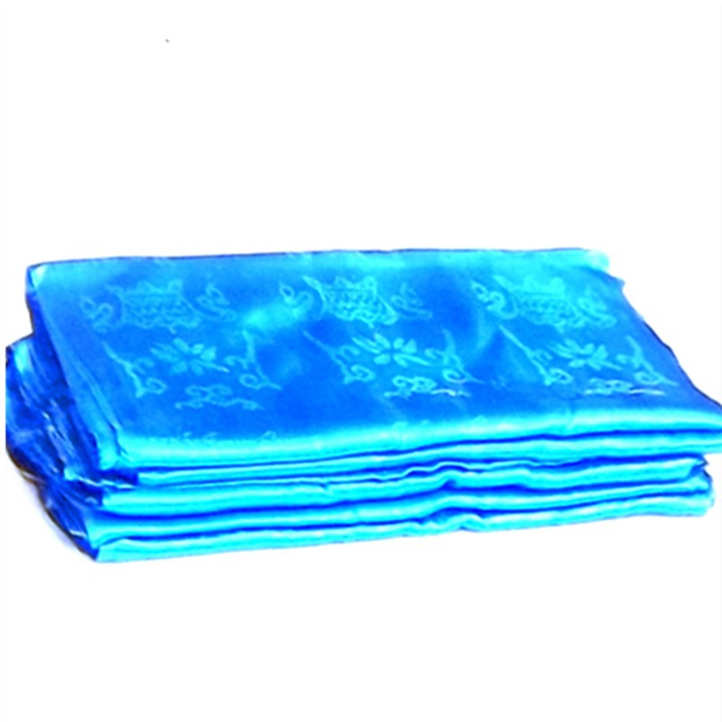 Eight Treasures Dark Flower Jacquard Five-Color Hada Mongolian Hada Longed and Widened Auspicious Print Pattern Spot Wholesale