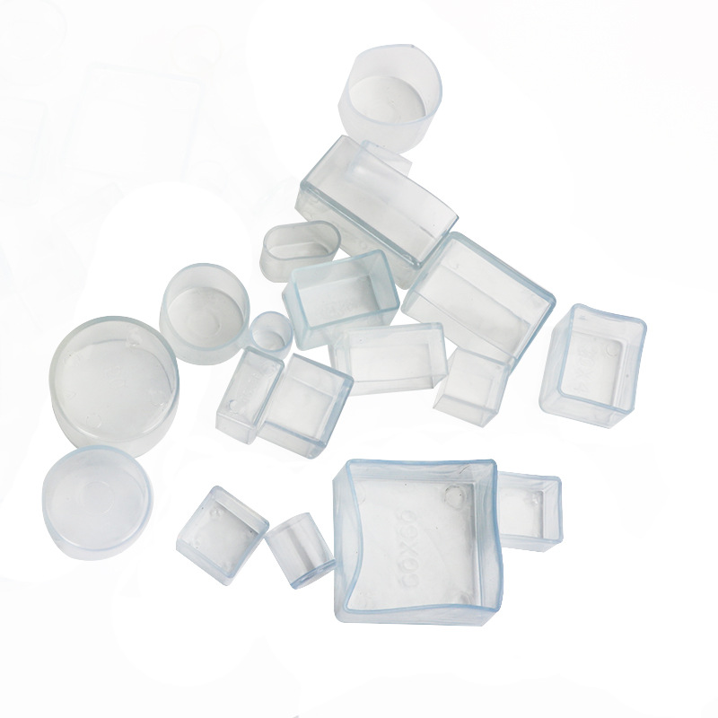 Transparent Table and Chair Foot Cover Silicone Stool Foot Cover Non-slip Chair Foot Cover Table Foot Mat Stool Leg Cover Wear-resistant Table and Chair Foot Cover