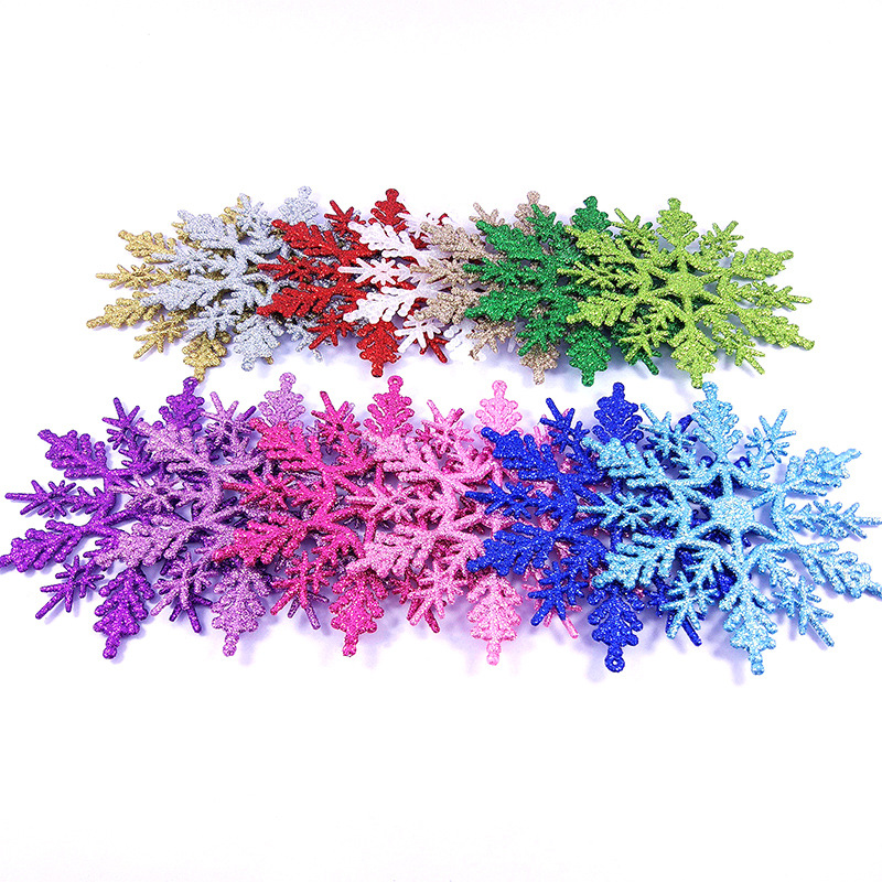 Christmas Decoration Supplies 7.5cm Snowflakes Plastic Snowflakes Holiday Ornaments Christmas Decoration Window Stickers Accessories