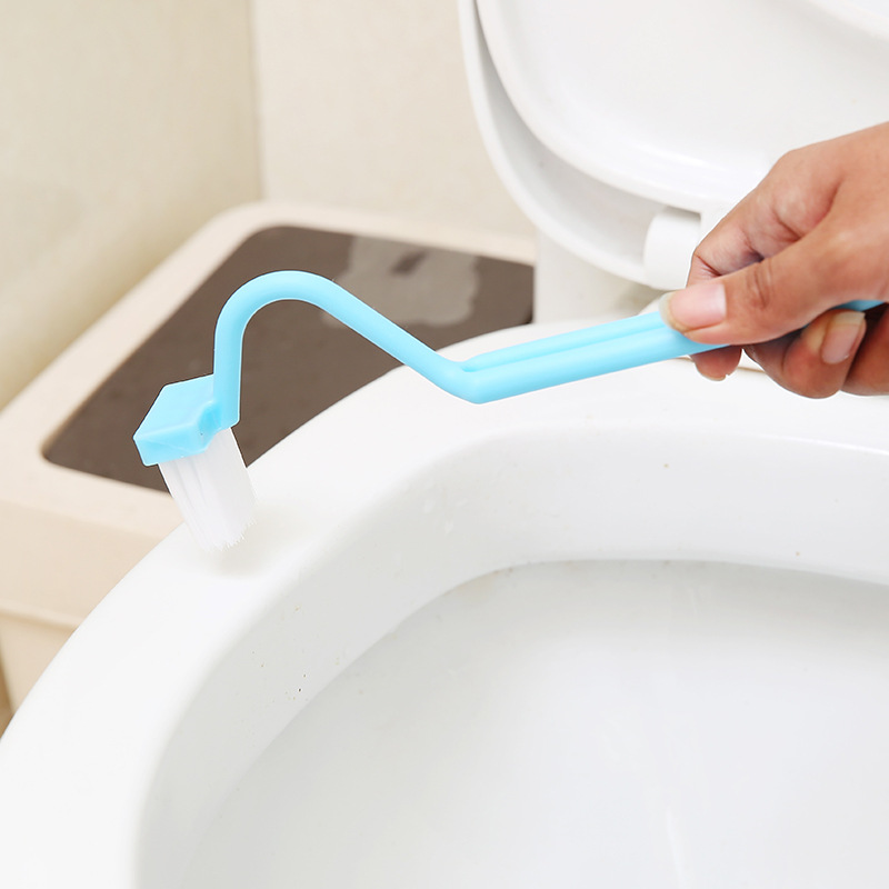 Toilet Toilet Brush Long Handle Brush Dead Angle Cleaning Brush V-shaped Plastic Toilet Toilet Toilet Inner Curved Brush