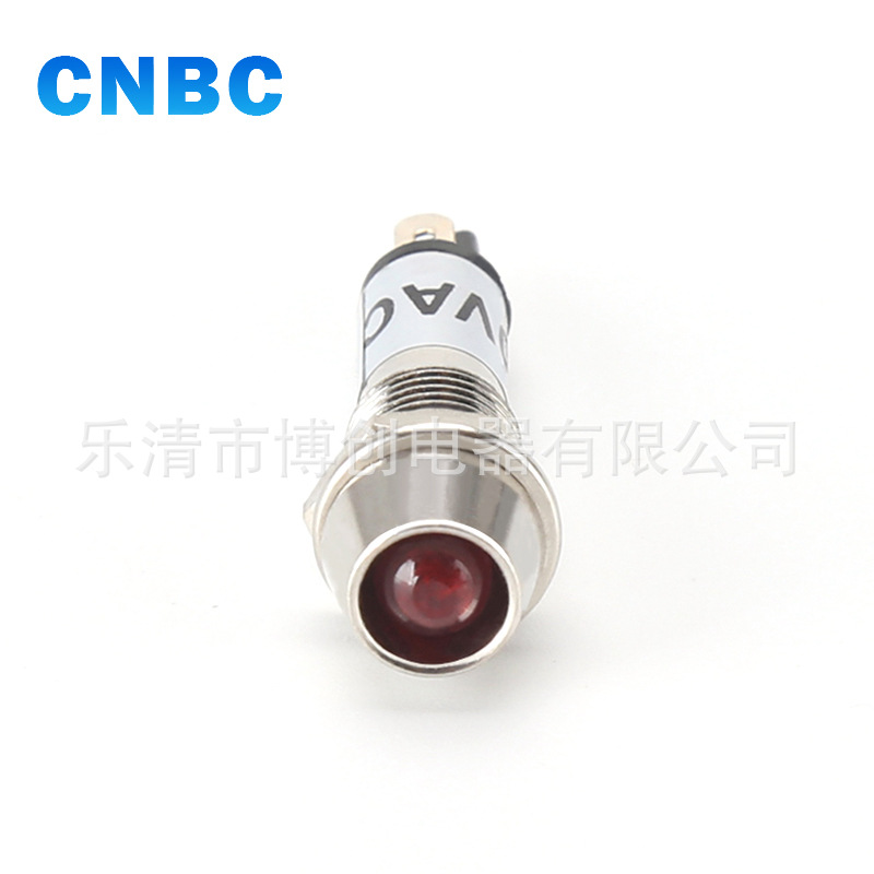 Metal waterproof LED indicator light with wire ADP8-1 warning light highlight cold color LED Signal Light