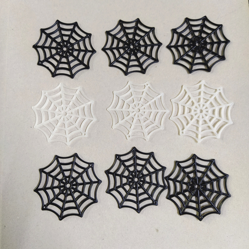 Halloween plastic spider web 5.5cm spider web scene ghost festival dance DIY decorative pendant can hold small bag