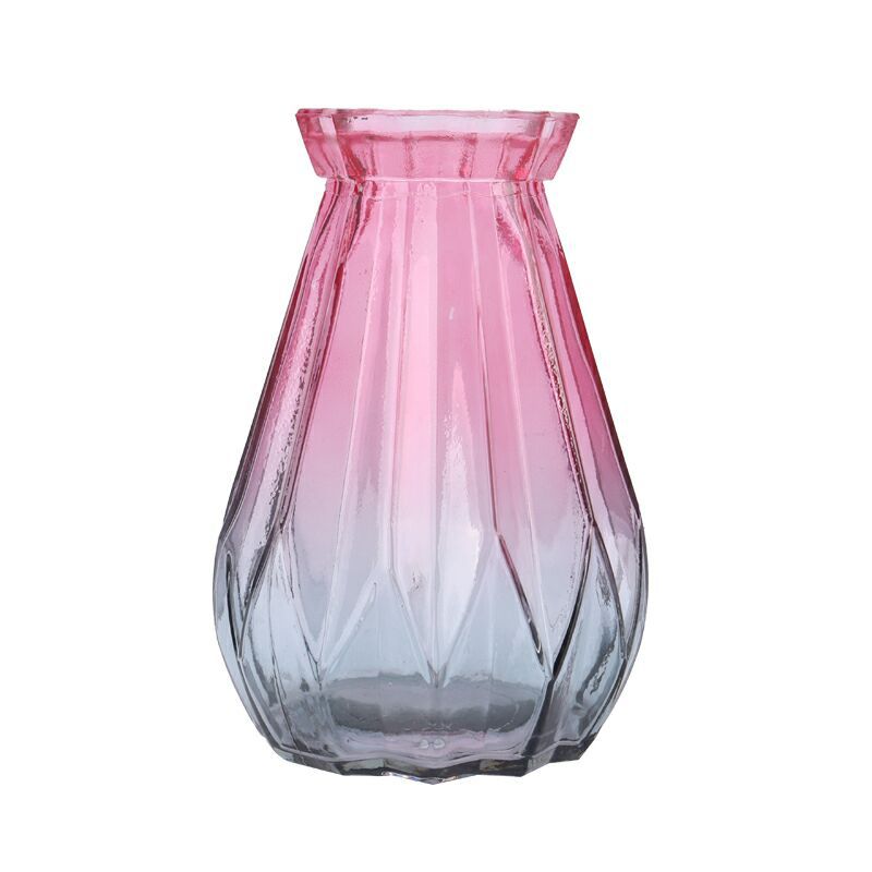 Colorful glass vase wholesale living room ornaments flower arrangement hydroponic green rose simple modern European creative glass vase