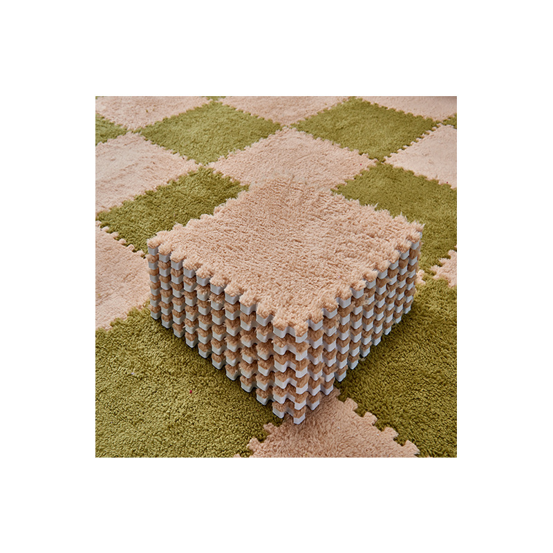 Thin 0.6cm Spliced Carpet Bedroom Full Plush Eva Foam Floor Mat Home Square Puzzle Floor Mat