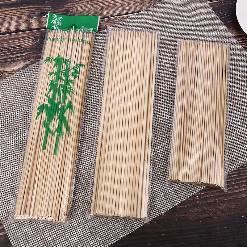 Disposable BBQ Bamboo Slips Barbecue Skewers Mutton Skewers Spiced Bamboo Slips Bamboo Products Outdoor Tools and Supplies