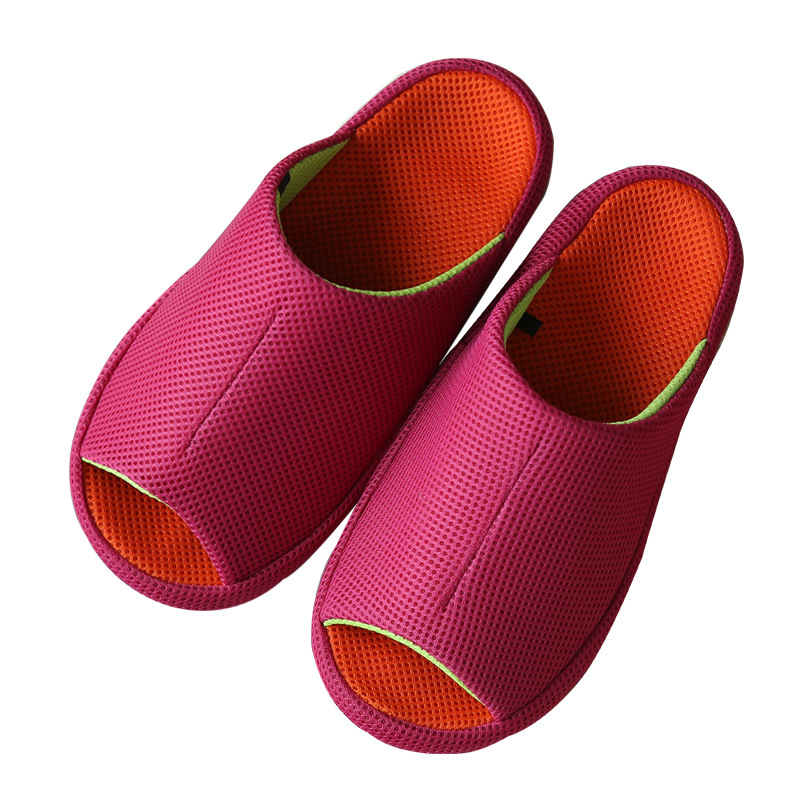 Special Clearance Flaws | Couple's Home Indoor Slippers Japanese Open Toe Breathable Thick Bottom Anti-Slip Waterproof Home Shoes