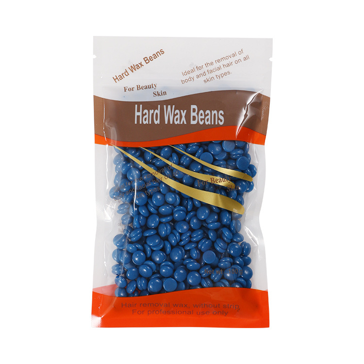 Cross-border foreign trade 100g paper-free Depilatory Wax bean solid hard wax bean therapeutic wax grains whole body depilatory beeswax 10 color orange bag