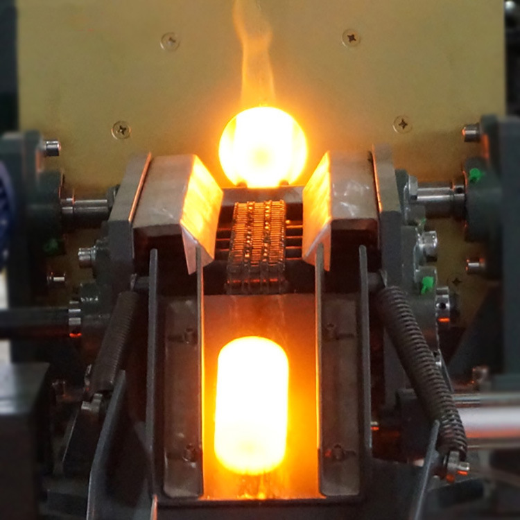 Medium frequency forging furnace Aluminum copper iron stainless steel precious metal bar hot Pier hot through red punch forging hot charging hot take equipment