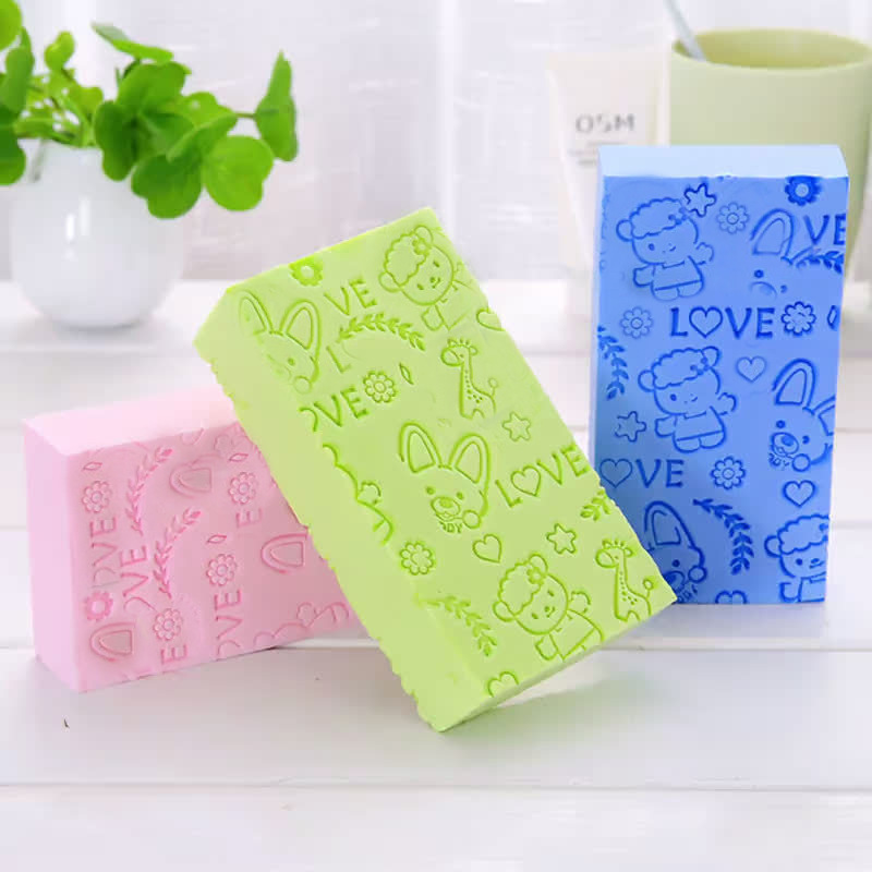 New Cartoon Scrubbing Bath Sponge High Density Printing Children's Scrubbing-Free Bath Towel Home Bath Scrubbing Ash Artifact