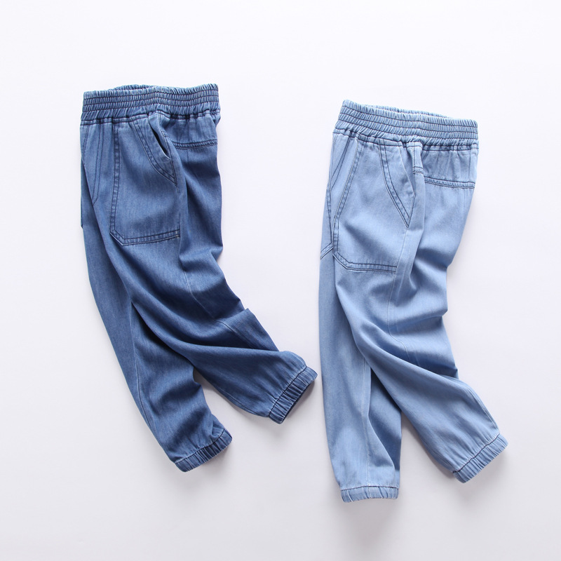 2025 Spring and Summer Kidsren's Anti-Mosquito Pants, Thin Kidsren's Pants, One-Piece Drop-Shipping Boys' Jeans, Baby Pants, Girls' Pants