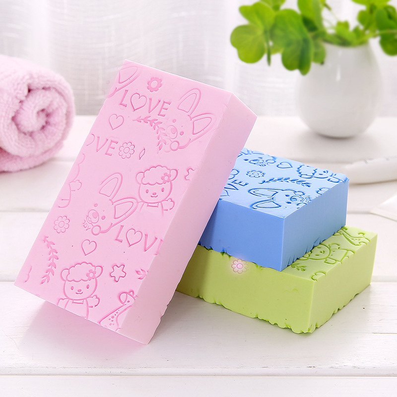 New Cartoon Scrubbing Bath Sponge High Density Printing Children's Scrubbing-Free Bath Towel Home Bath Scrubbing Ash Artifact