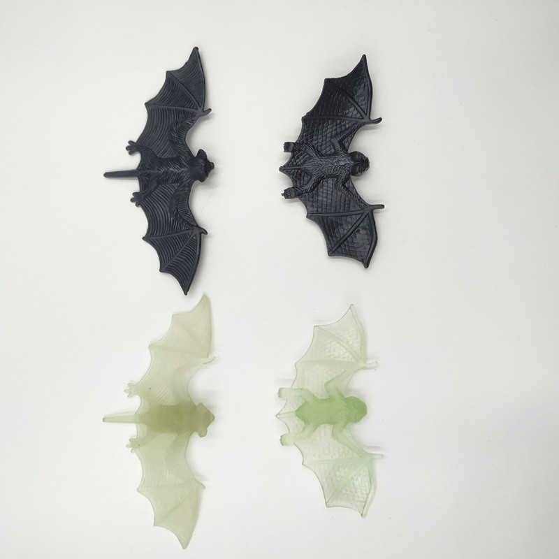 Luminous Bat Christmas Fake Animal Model Halloween Toys Four Specifications Colorful Dark