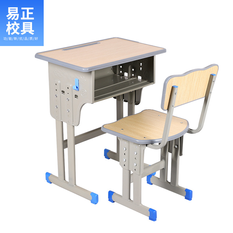 Double School Desks and Chairs for Primary and Secondary School Students, School Tutoring Classes and Training Classes, Liftable Desks and Chairs, Manufacturers Wholesale