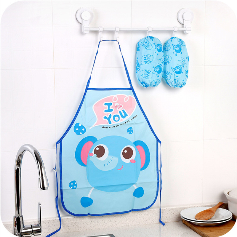 Cartoon Children's Apron Children's Household Bib Baby's Painting Bib Play Waterproof Anti-Stain Anti-Oil Sleeveless Cover