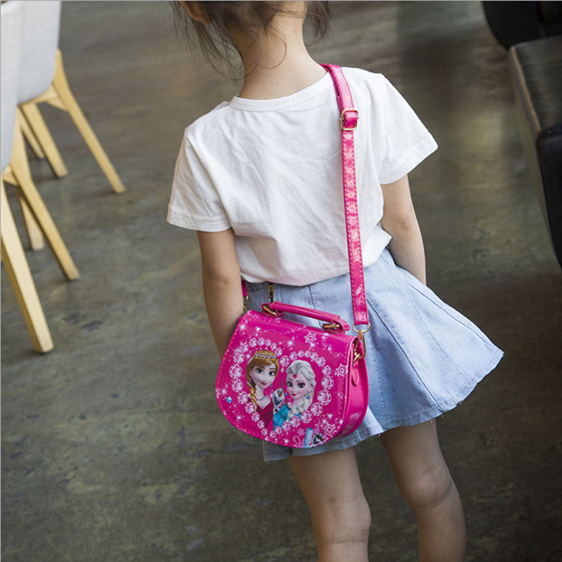 Children's Bag Crossbody Bag Cute Frozen Princess Shoulder Bag New Girl's Hand Coin Purse Satchel