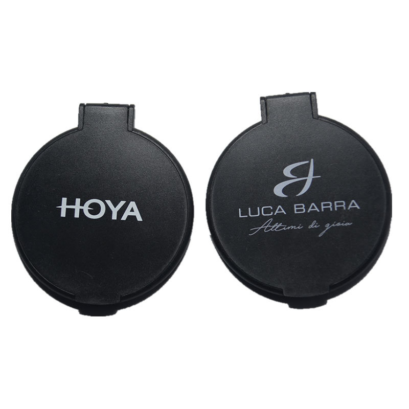 Printed LOGO portable mirror folding makeup mirror folding mirror hand mirror pocket small round mirror Taobao gift