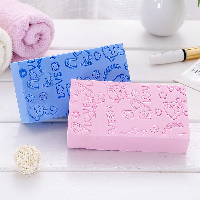 New Cartoon Scrubbing Bath Sponge High Density Printing Children's Scrubbing-Free Bath Towel Home Bath Scrubbing Ash Artifact