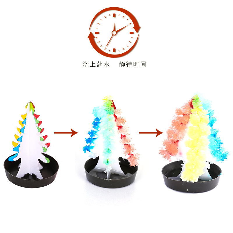 Christmas decoration paper tree will blossom and crystallize colorful magic Christmas tree early education science experiment toy