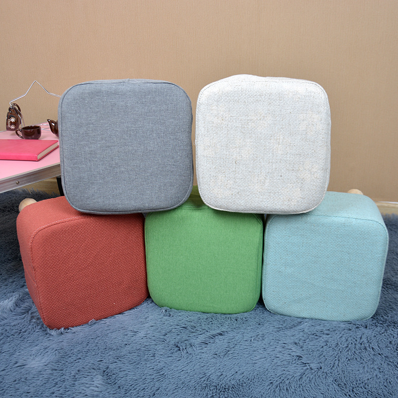 Shoe-Changing Stool, Fabric Stool, Small Square Stool, Fabric Gift Stool, Removable and Washable Fabric Stool, Home Gift, Can Be Printed with Logo