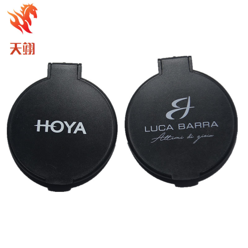 Printed LOGO portable mirror folding makeup mirror folding mirror hand mirror pocket small round mirror Taobao gift