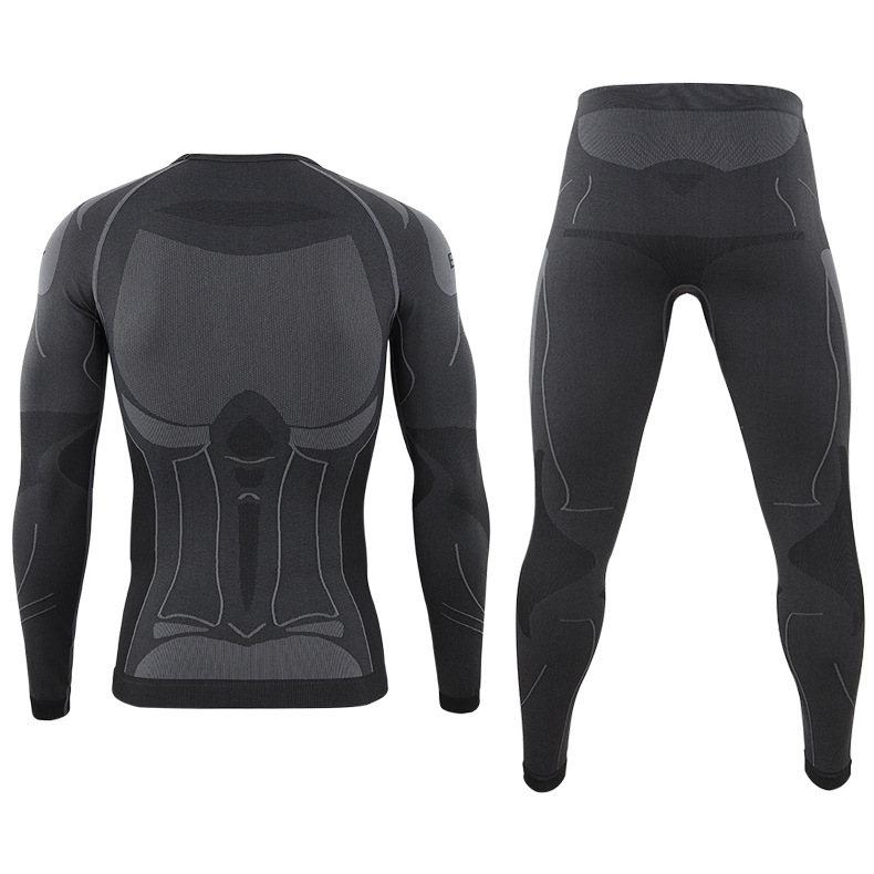 Esdy Outdoor Sports Thermal Underwear Men's Sweat-Wicking Breathable Tight-Fitting Seamless Set for Cycling