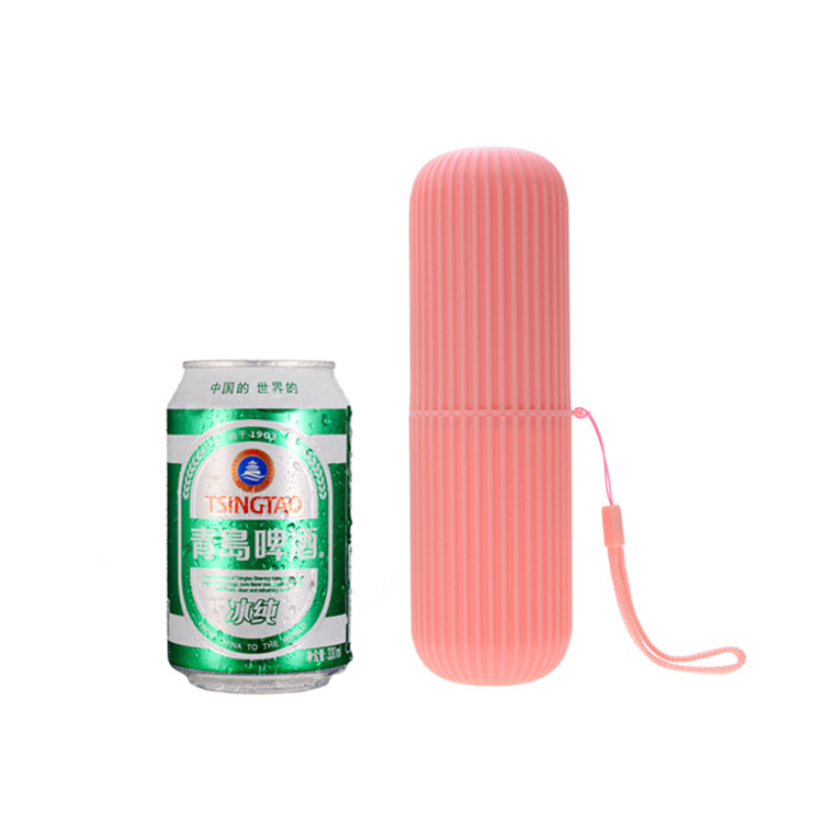 Vertical Striped Travel Wash Cup Toothbrush Cup Toothpaste Storage Box Portable Toothbrush Box Toothbrush Bucket Casual Mouthwash Cup