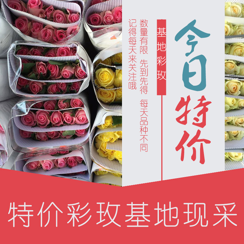 Ежедневно обновляемые розы из Куньминга, оптовая продажа цветов для свадебных букетов
