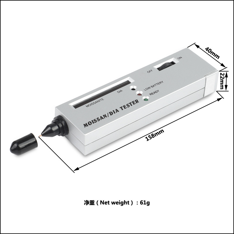 Test moissanite pen Diamond moissanite detector test drill pen without battery