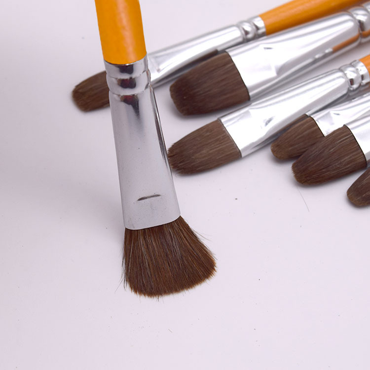 Langhao oil brush 826 wooden rod brush set paint pen acrylic watercolor pen round head chalk single wholesale