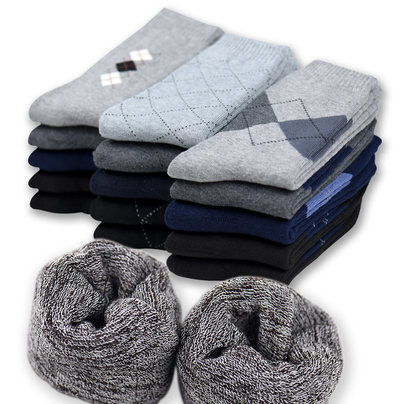 Autumn and winter solid color huge thick winter socks for men and women thick warm Terry Socks Socks towel socks wholesale