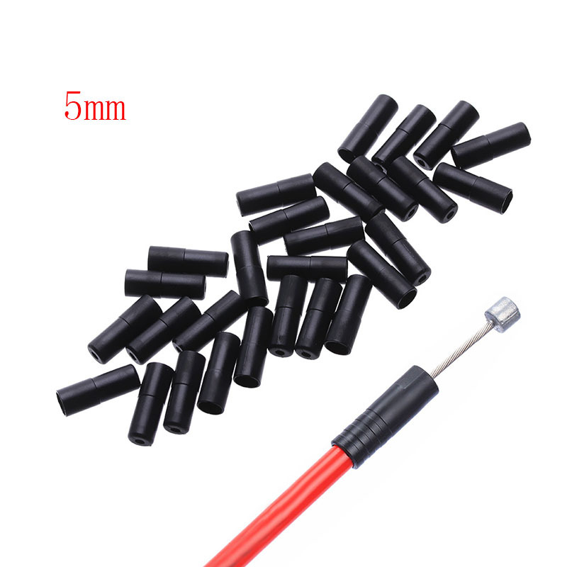 100 Pieces of 4mm Gear Cable End Caps for Bicycles, Mountain Bikes, and Road Bikes, 5mm Brake Cable End Caps, Outdoor Accessories