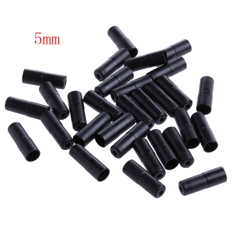 100 Pieces of 4mm Gear Cable End Caps for Bicycles, Mountain Bikes, and Road Bikes, 5mm Brake Cable End Caps, Outdoor Accessories