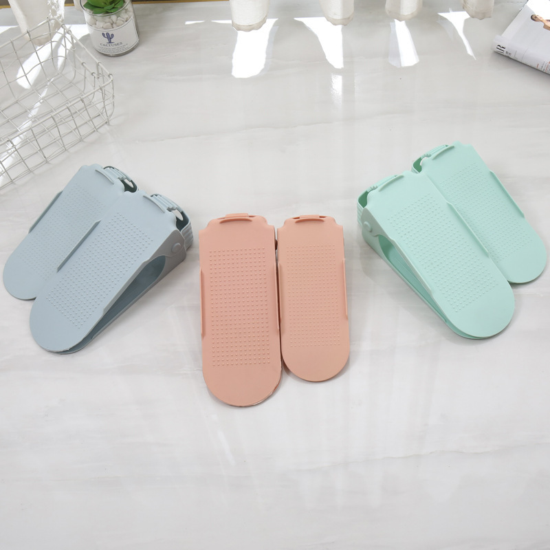 Регулируемый обувной шкаф, двухуровневая поддержка, экономящий пространство, артефакт для хранения тапочек