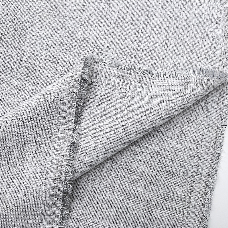 Solid color rice grain chenille sofa fabric imitation cotton and linen pillow fabric cushion chair cover plush fabric wholesale