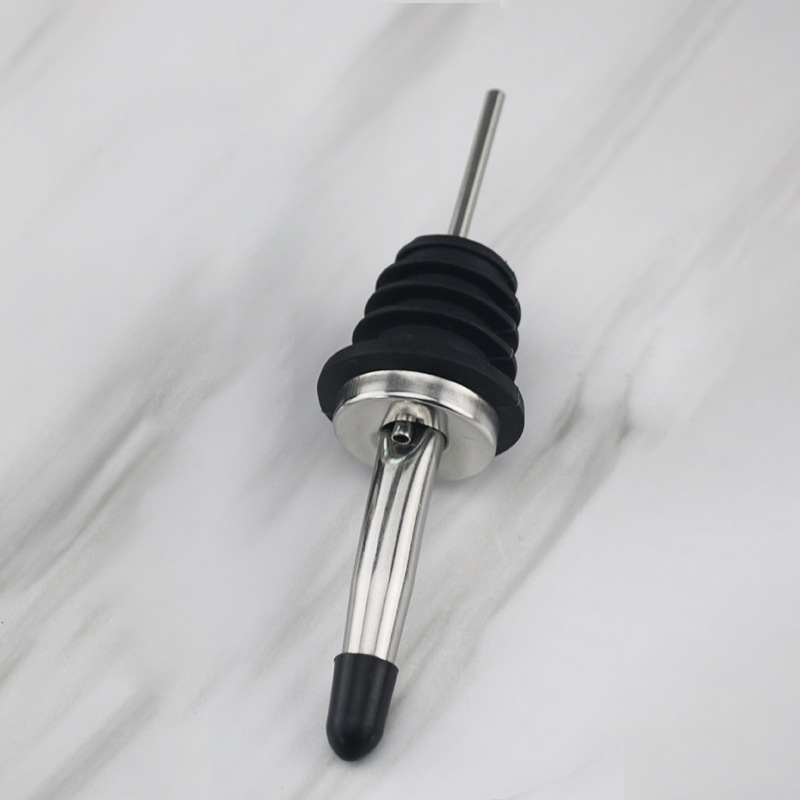 304 Stainless Steel Wine Pourer Red Wine Spout Stainless Steel Wine Pourer Wine Pourer Silicone Bottle Stopper with Lid