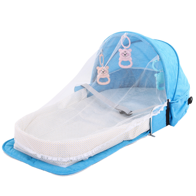 Portable Bionic Crib Multifunctional Travel Anti-Mosquito Isolation Bed Baby Folding Bed Removable Bed-In-Bed
