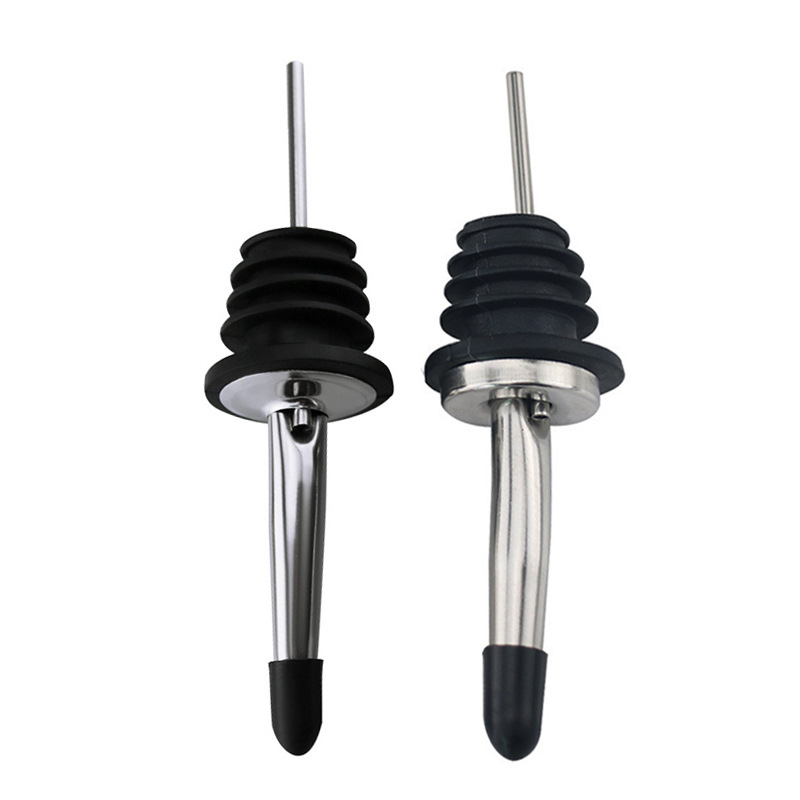 304 Stainless Steel Wine Pourer Red Wine Spout Stainless Steel Wine Pourer Wine Pourer Silicone Bottle Stopper with Lid