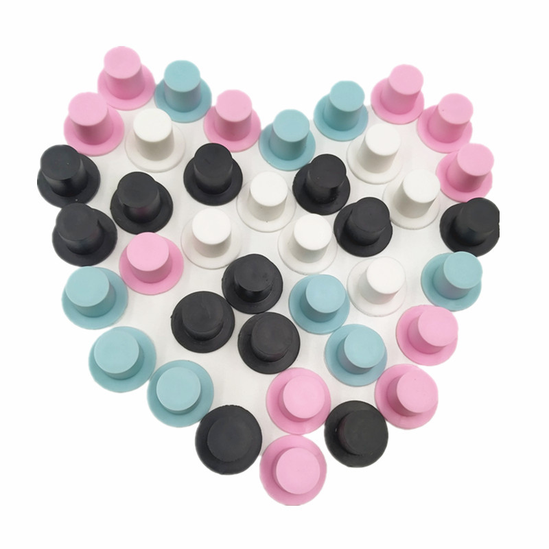 Christmas Decorations Snowman Hat Mini Plastic Clown Hat Black Magician Top Hat DIY Doll Accessories