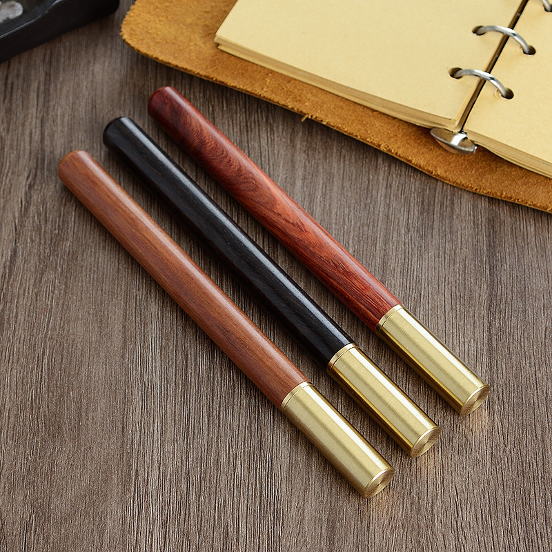 Advertising pen mahogany sign pen business sandalwood wooden ball pen brass metal neutral pen can do LOGO12#