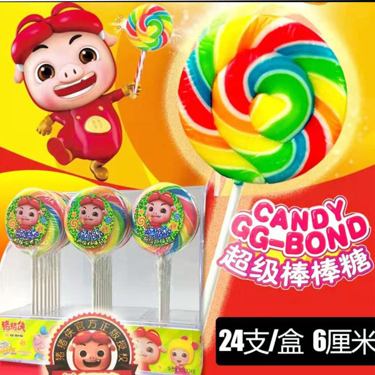 Pig Man 30g Super Lollipop Wave Board Candy Creative Cartoon Snacks Wholesale 30pcs/box